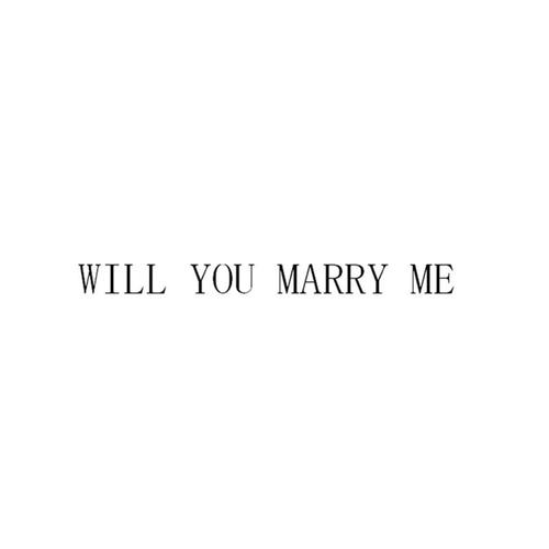 will you marry me